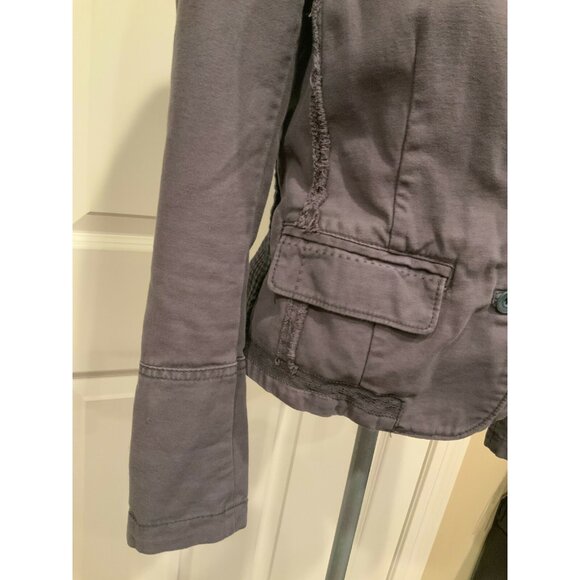 Hei Hei Anthropologie Gray Double Button Blazer W/ Plaid Rear Panel, Size 2 (US) - Picture 4 of 10